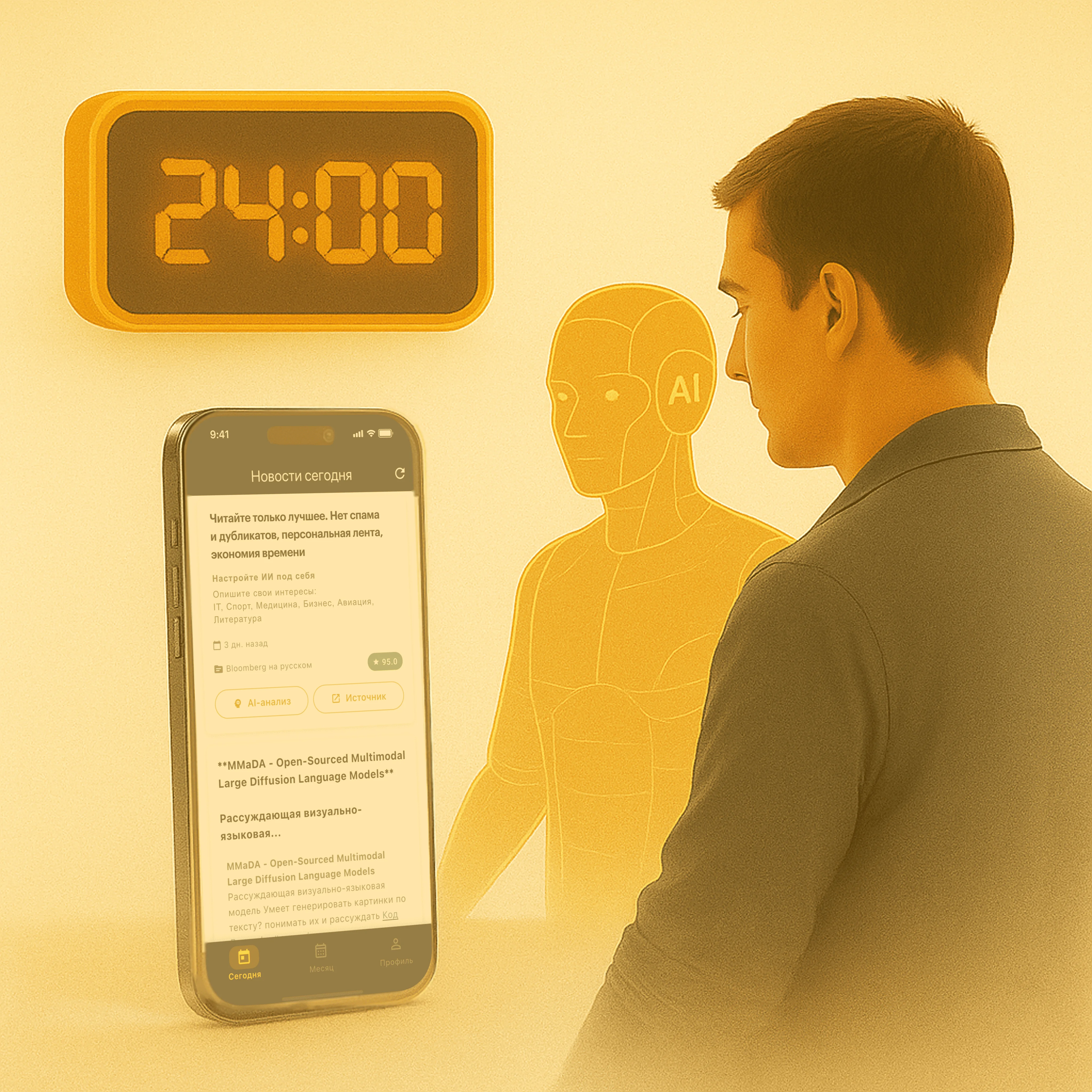 Из идеи в мобильное приложение за 24 часа: Как мы создали новостной агрегатор с помощью ИИ